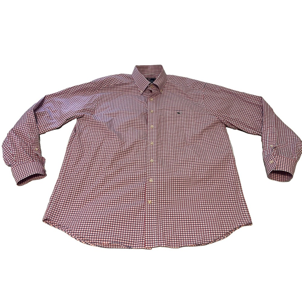 Vineyard Vines Classic Fit Tucker Shirt Button Down Long Sleeve Pink Blue Large